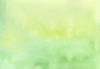 Green watercolor abstract background. Aquarelle illustration