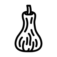 pumpkin food ripe line icon vector. pumpkin food ripe sign. isolated contour symbol black illustration