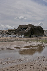 Old German Bunker on JUNO Beach, Normandy, France