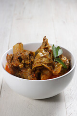 Kari iga sapi or Gulai iga sapi is Indonesian rib beef curry.