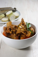 Kari iga sapi or Gulai iga sapi is Indonesian rib beef curry.