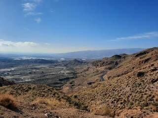 Paisaje vista desde las montañas de Almería