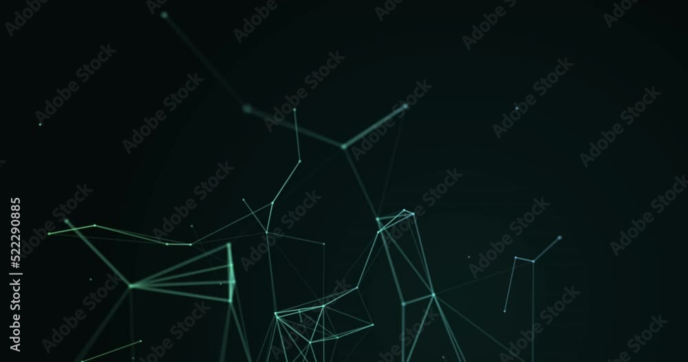 Aufkleber digital animation of network of connections floating against black background