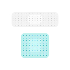 set of medical plasters isolated on white