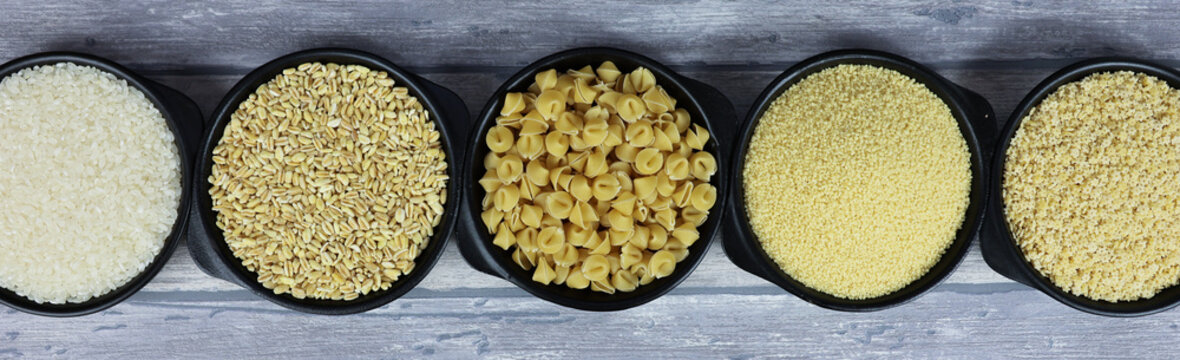 portion de pates, de riz, de bl&eacute;
f&eacute;culents
