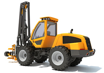 Forest Machine 3D rendering on white background