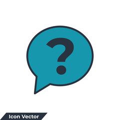 Question icon logo vector illustration. Question mark symbol template for graphic and web design collection