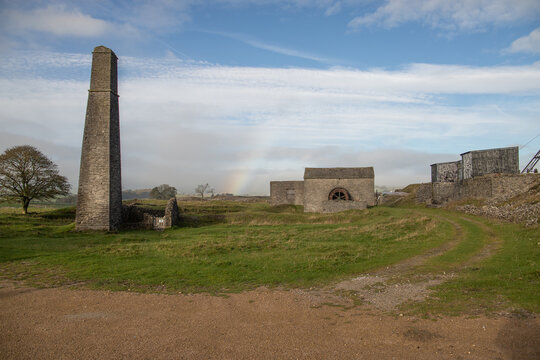 Rainbow Over Magpie Mine In Derbyshire