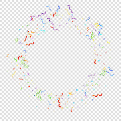 Color serpentine carnival red spiral ribbon curly