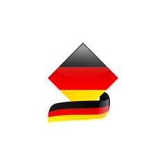 Geometric germany flag with banner ribbon