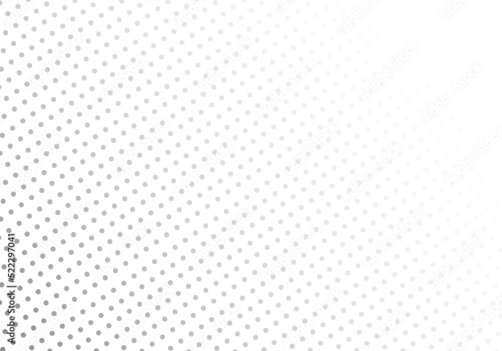 Poster a black and white gradient polka dot background pattern arranged at a diagonal angle on a white back