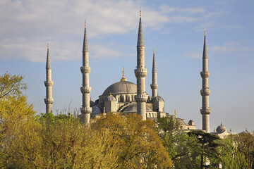 Fototapeta na wymiar Sultan Ahmed Mosque (Blue mosque) in Istanbul. Turkey