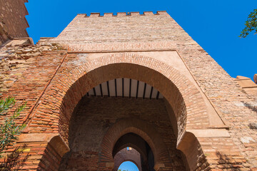 Cityscape of the Alcazaba (castle) of Almeria (Almeria, Spain)