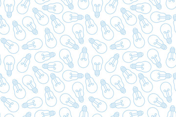 light bulb seamless pattern - vector illustration