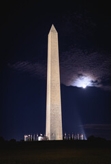 Washington Monument at night