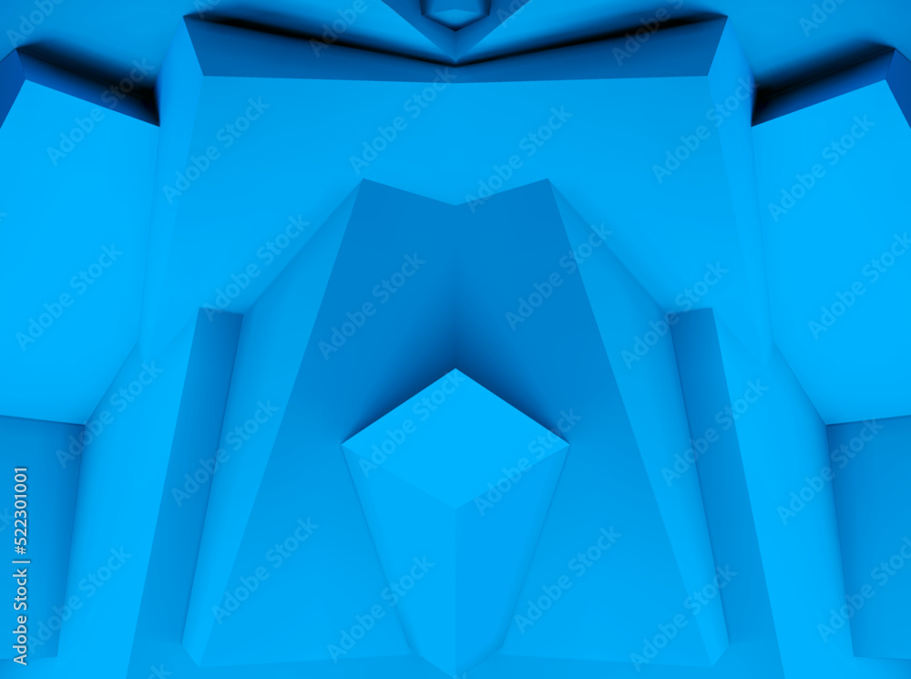 Aufkleber abstract background with realistic overlapping blue cubes