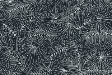Tropical seamless natural pattern of exotic leaves.