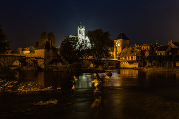 city castle at night