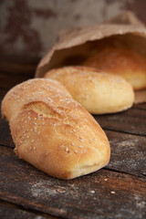 Fresh homemade whole wheat bread freshly baked. Food concept