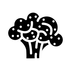 broccoli plant glyph icon vector. broccoli plant sign. isolated symbol illustration
