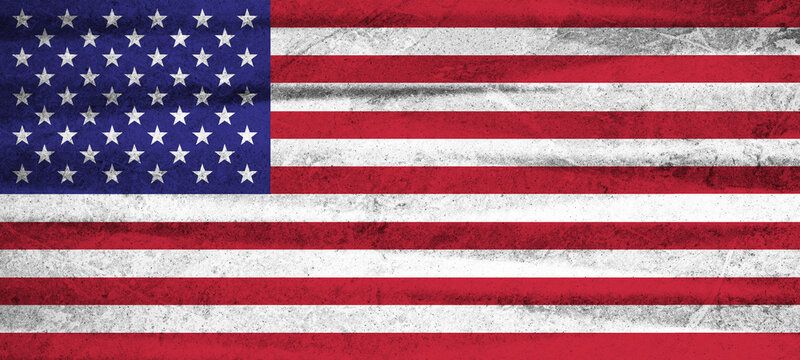 America United States background banner pattern template - Abstract stone concret wall texture in the colors of american flag