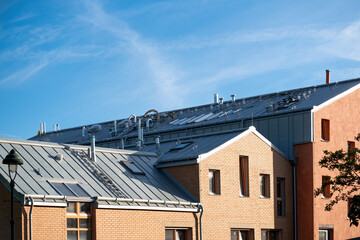 Fototapeta premium Metal roof on a residential home