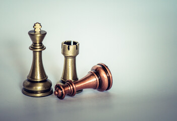 king, rook and queen, chess pieces