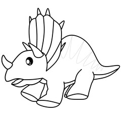 Triceratops coloring book