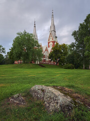 Lutheran church in Finnish Joensuu: outside view.