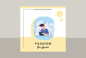 Illustration Vector graphic of Fashion sale  fit for  instagram social media post templates etc.
