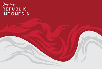 Illustration Vector graphic of Happy indonesia independence day  fit for  background banner design etc.