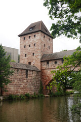 Fototapeta na wymiar Schlayer tower in old fortification in Nuremberg, Germany