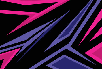 Illustration Vector graphic of Abstract Racing Stripes  fit for  background with blue and pink color etc.