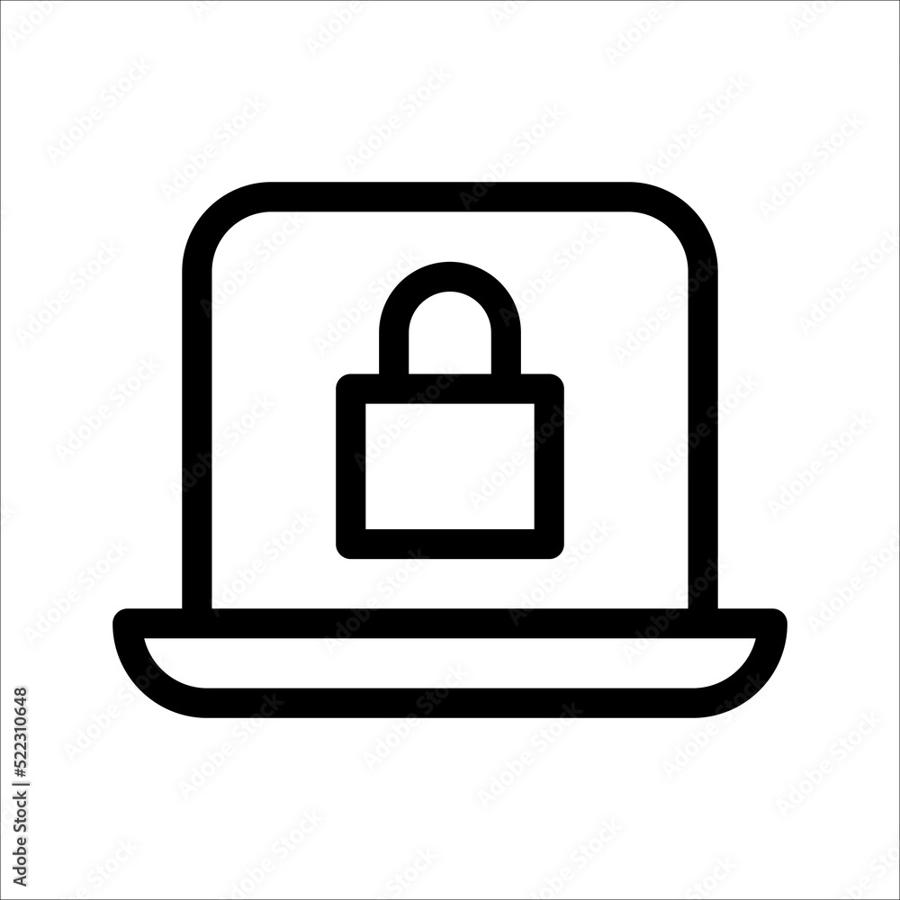 Poster vector icon protection. lock icon