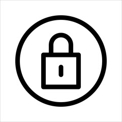 Vector icon protection. lock icon