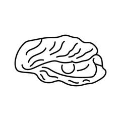 Sea stalk color line illustration. Ocean fishes