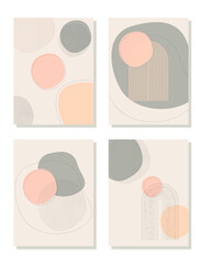 Banners with geometric abstraction, vector illustration.