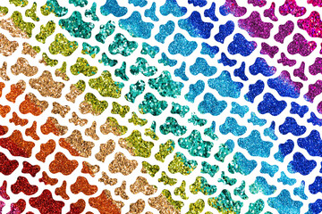 Rainbow Glitter Animal Skin Pattern