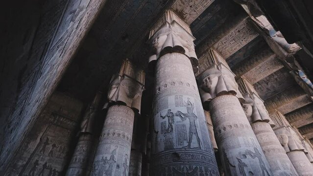 Painted Ceilings in the Temple of Dendera, Egypt