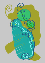 Abstract image for printing - digital painting