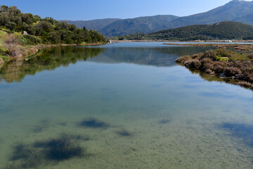 Psifta-Lagune auf dem Peloponnes, Griechenland // Psifta lagoon (Psifta wetland) on the Peloponnese, Greece
