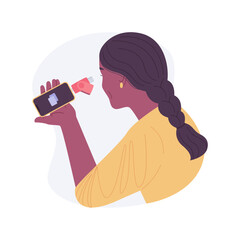 USB OTG flash drive isolated cartoon vector illustrations.