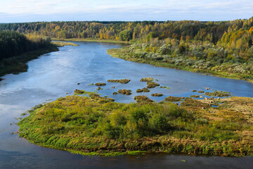 River Daugava near city Kraslava, Latvia 