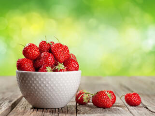 Fresh ripe garden strawberry