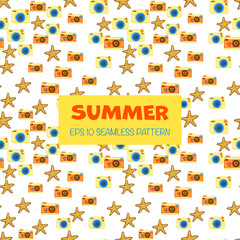 Summer vacation holiday seamless pattern