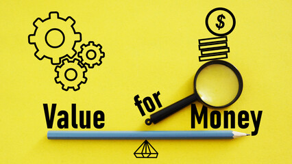 Value for Money is shown using the text