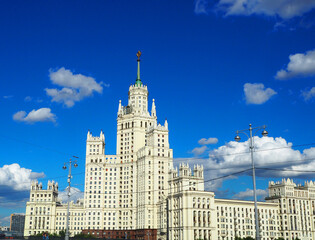 Moscow, high-rise building (famous house) on the Kotelnicheskaya embankment
