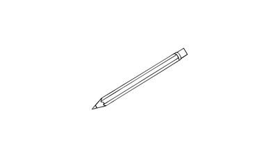 Hand drawn pencil icon, doodle sign symbol, back to school, illustration vector