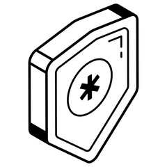 An icon of medical security line design 