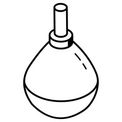 A nasal aspirator line isometric icon 